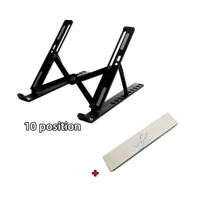 Aluminum Alloy Foldable Laptop Stand – Adjustable, Non-Slip, Portable | MacBook & Tablet Holder