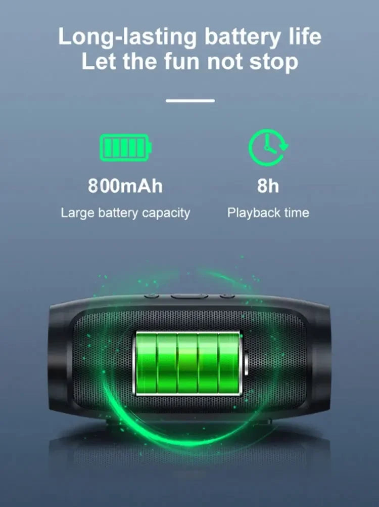 TF USB Bluetooth Portable Speaker – Dual Stereo Subwoofer, FM Radio, Voice Broadcasting