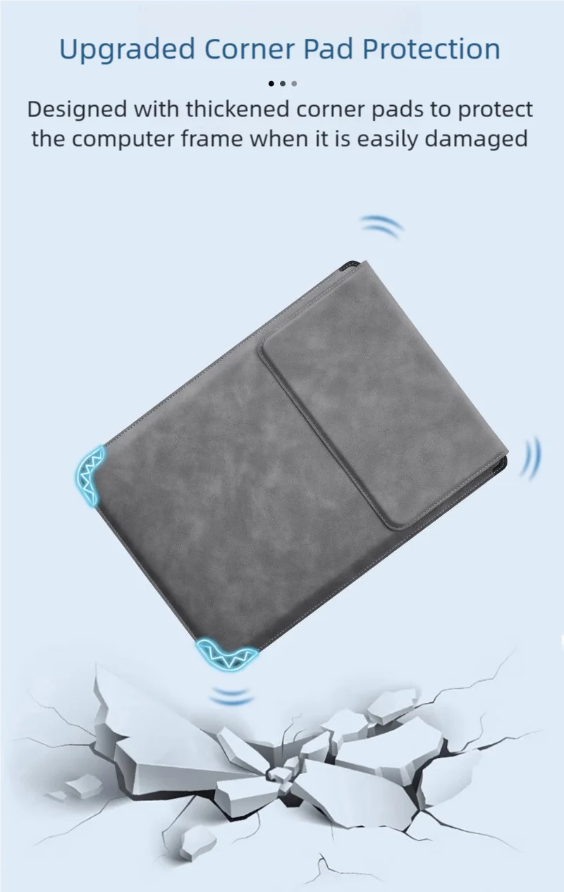TAIKESEN Laptop Sleeve Case with Stand – PU, 13–16 Inch, for MacBook Air/Pro, Huawei, HP, Dell (Unisex)