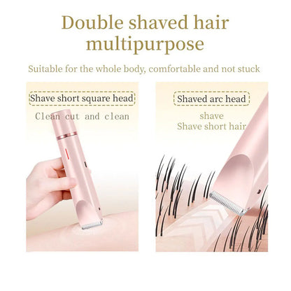 Dual-Head Rechargeable Electric Epilator for Women – Intimate Grooming, Body Hair Removal, Wet & Dry
