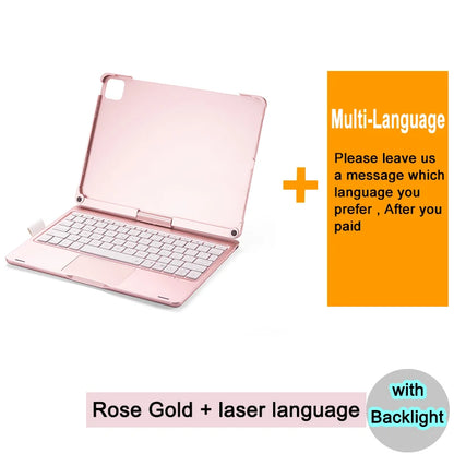 Bluetooth Magic Keyboard Case for iPad Pro 11 / Air – Backlit, Multi-Language, Trackpad