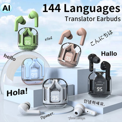GREATWALL AI Translation Wireless Earphones – Bluetooth 5.3, Noise Reduction, HD Sound, Sport