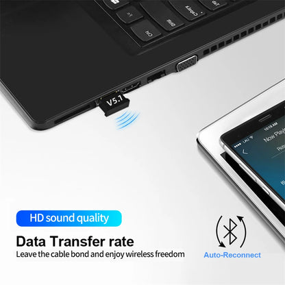 USB Bluetooth 5.4 Dongle Adapter – Wireless Audio, Mouse & Keyboard Receiver