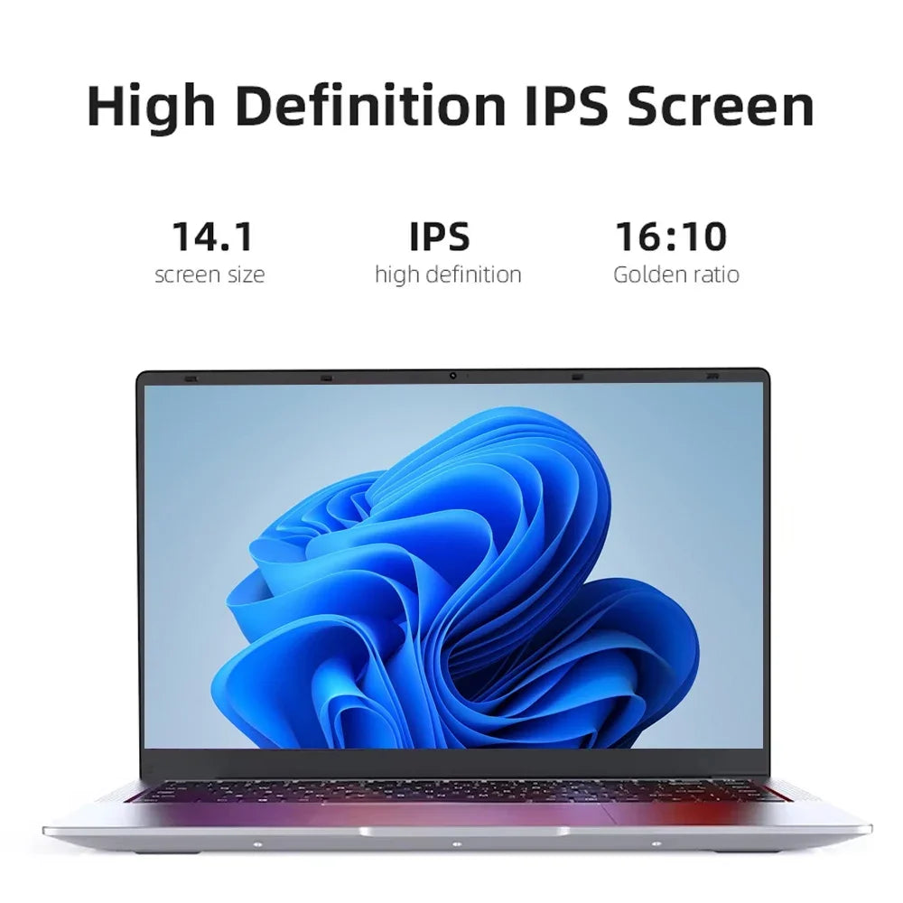 14.1" FHD Gaming Laptop | Intel DDR4 | 16–32GB RAM | Up to 2TB SSD | Windows 11 | 1920×1080 IPS | EU Plug