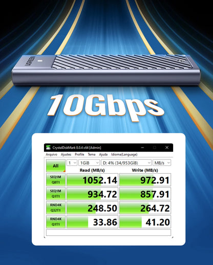 UGREEN M.2 NVMe SSD Enclosure – USB-C 3.2 Gen2 10Gbps Tool-Free External SSD Adapter