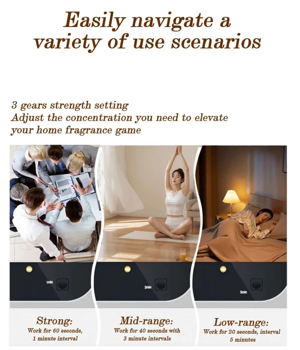 Portable Waterless Aroma Diffuser – USB Rechargeable Electric Scent Diffuser