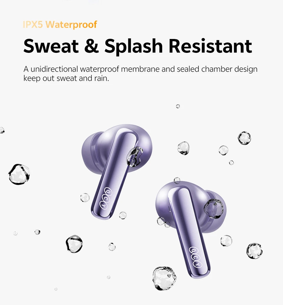 QCY MeloBuds N70 Wireless Earbuds – ANC, Bluetooth 6.0, LDAC, 50H, IPX5