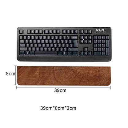 Walnut Wood Mechanical Keyboard Wrist Rest — Ergonomic Palm Pad, 87/98/104/108 Key