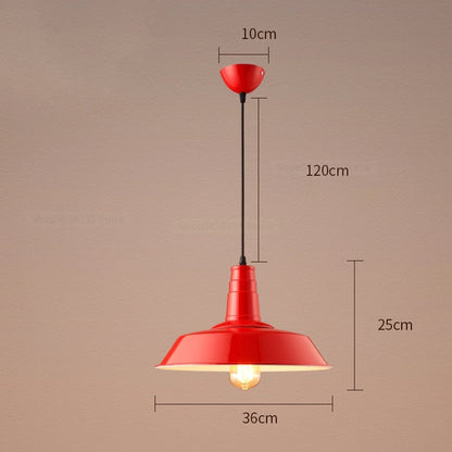 Nordic Industrial Retro Pendant Light – E27 Vintage Loft Bar Cafe Lamp