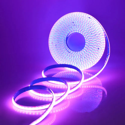WiFi Bluetooth RGB COB LED Strip Light – 576 LEDs, 24/44 Key Remote, Flexible Tape Kit