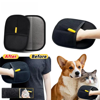 Reusable Static Pet Hair Removal Gloves | Double-Sided Grooming & Cleaning Tool
