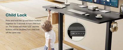 JHK Electric Standing Desk – Height Adjustable Ergonomic Workstation for Home Office
