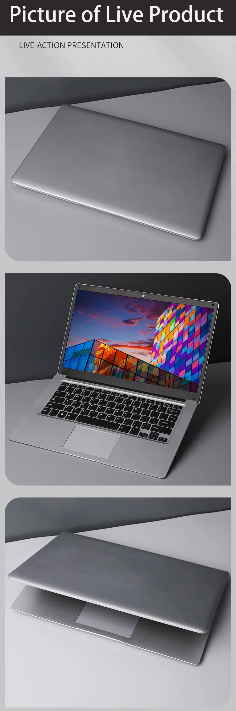 GMOLO 14" Netbook – Intel Celeron N3350, 4/6GB RAM, up to 256GB SSD, Wi-Fi, Windows 10
