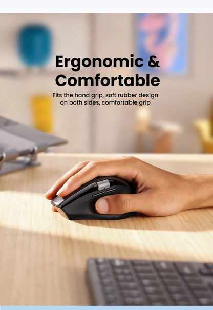 UGREEN Hyper-Fast Scroll Wireless Mouse – BT5.4 & 2.4G, 5000 DPI, Ergonomic for MacBook & PC