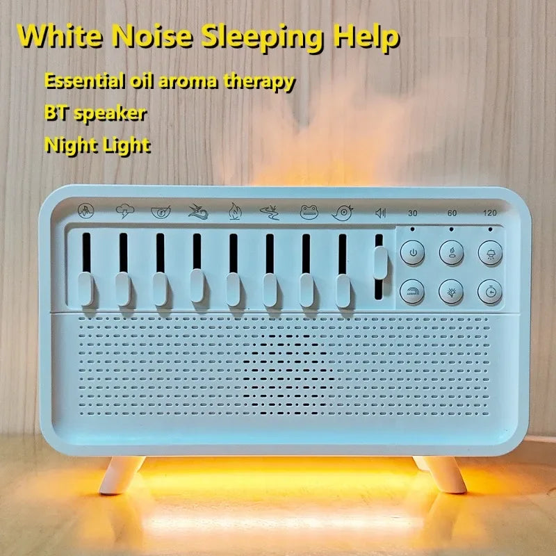 3-in-1 Bluetooth Speaker, White Noise Night Light & Humidifier – 8 Nature Sounds Sleep Machine
