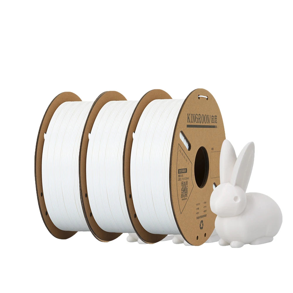 KINGROON PLA Filament 1.75mm – 5 or 10 Rolls, Mixed Colors, No Bubble
