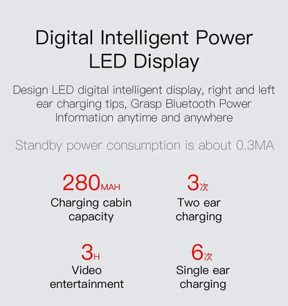 E6S TWS Wireless Bluetooth Earphones - Noise Cancelling with Microphone