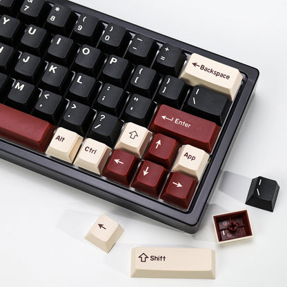 KBDiy Rome Set 174-Key Cherry Profile PBT Double Shot Keycaps – Jade Translucent for Mechanical Keyboards