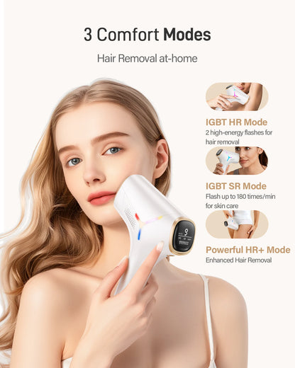 IPL Laser Hair Removal Device – 990,000 Flashes, Painless Permanent Hair Removal for Women & Men