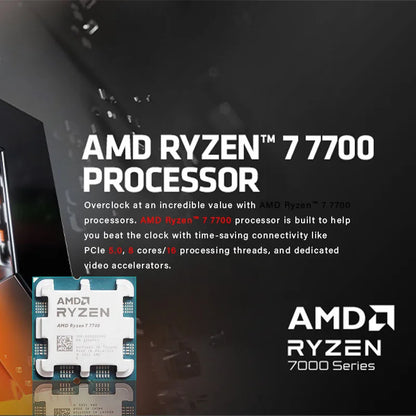AMD Ryzen 7 7700 AM5 CPU – 8-Core, 16-Thread, 5.0GHz Boost