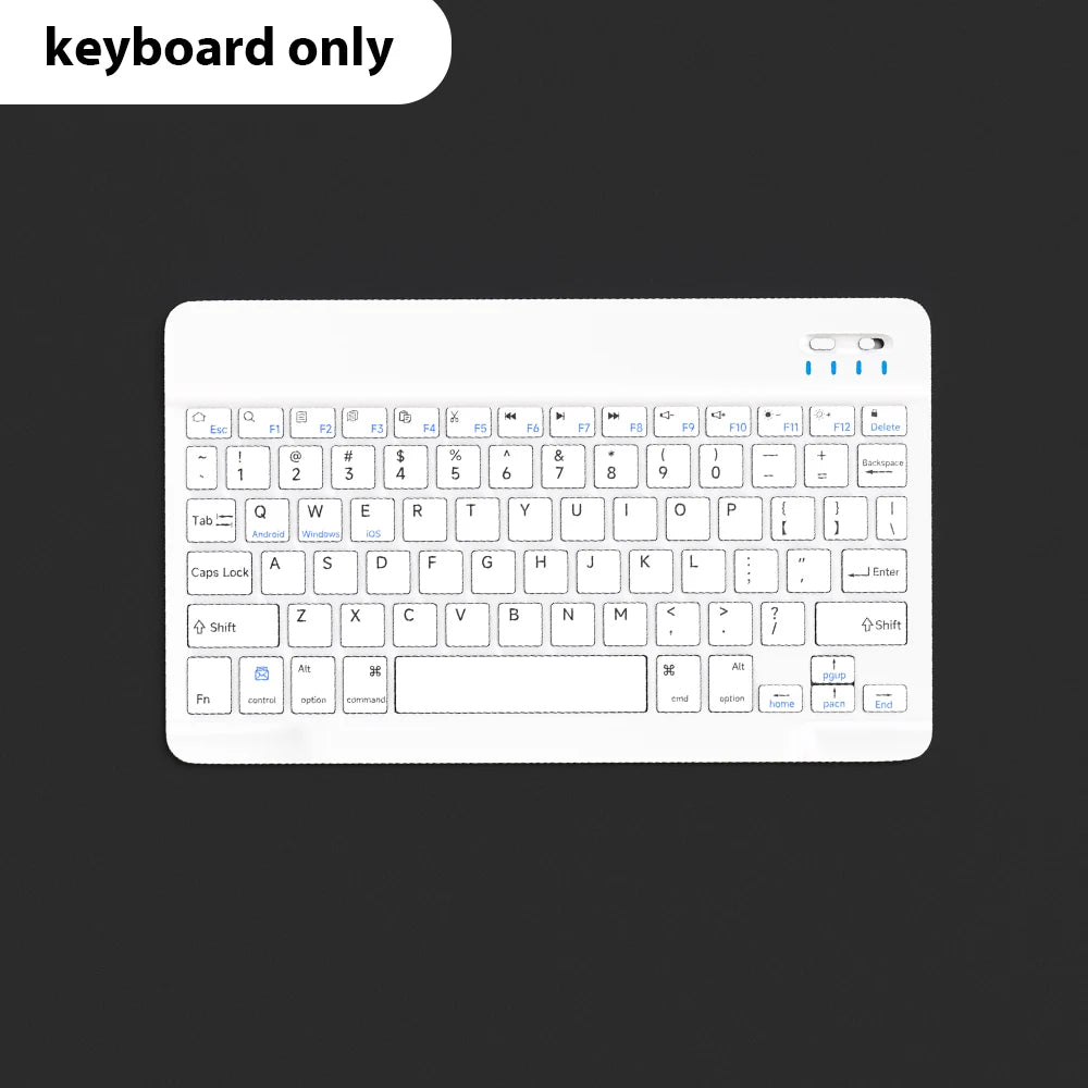 R.E.D. Shopping Bluetooth keyboard and mouse set for iPad, tablet, Android, and Windows devices, showcasing sleek black accessories.