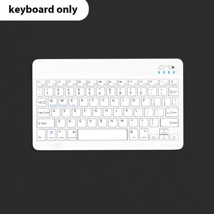 R.E.D. Shopping Bluetooth keyboard and mouse set for iPad, tablet, Android, and Windows devices, showcasing sleek black accessories.