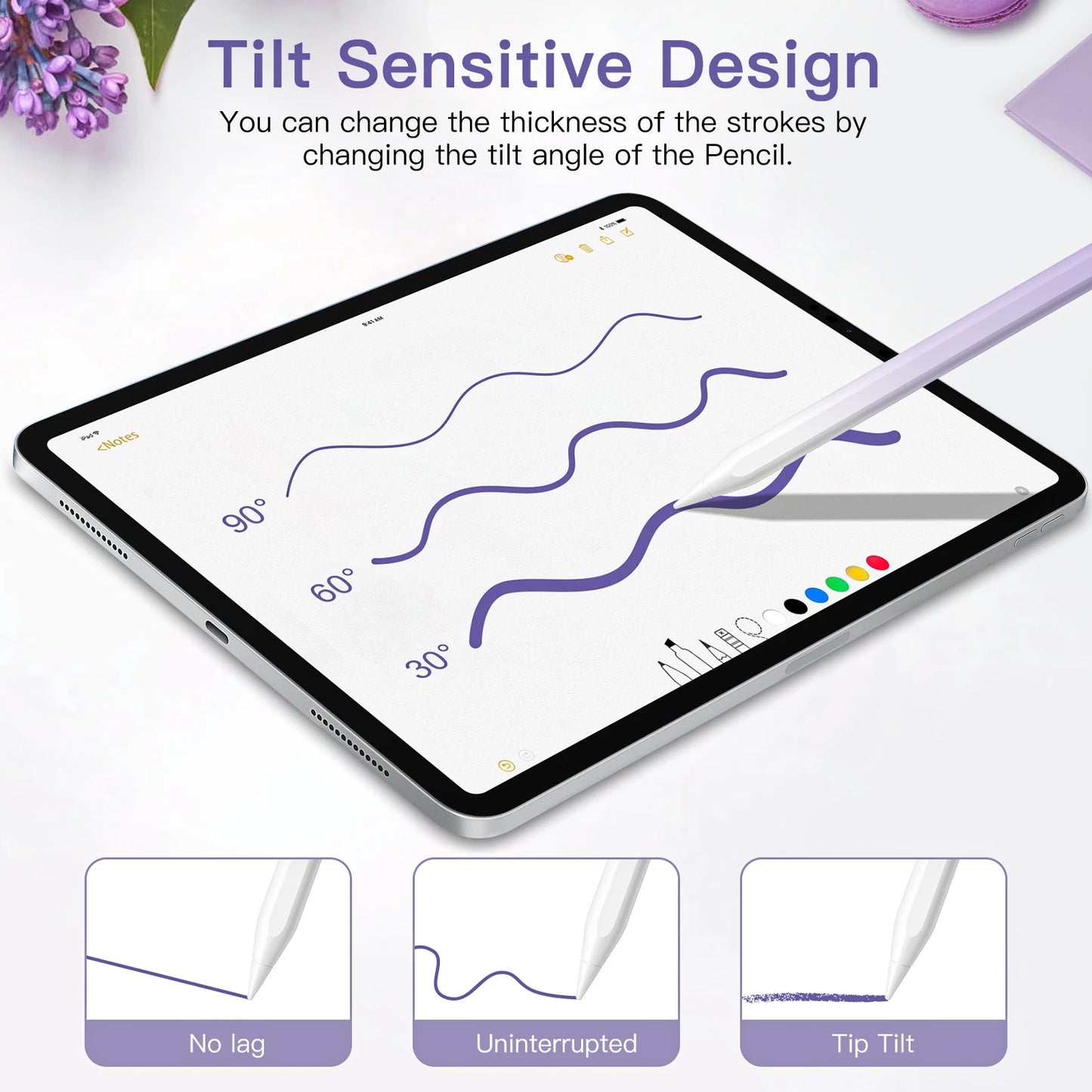 GOOJODOQ GD13 Stylus Pen for iPad – Wireless Charging, Air 4/5, Pro 11/12.9, Mini 6
