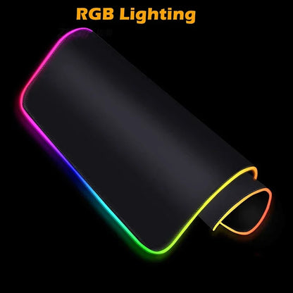 RGB Gaming Mouse Pad XXL with Backlight – Multiple Sizes, Non-Slip Rubber, 3mm
