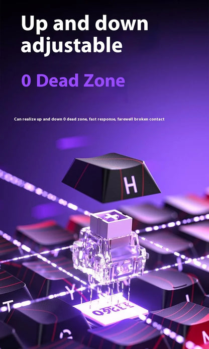 Aula Win68 HE magnetic mini gaming keyboard with RGB backlit keys, mechanical switches, and hot-swappable design for PC gaming.