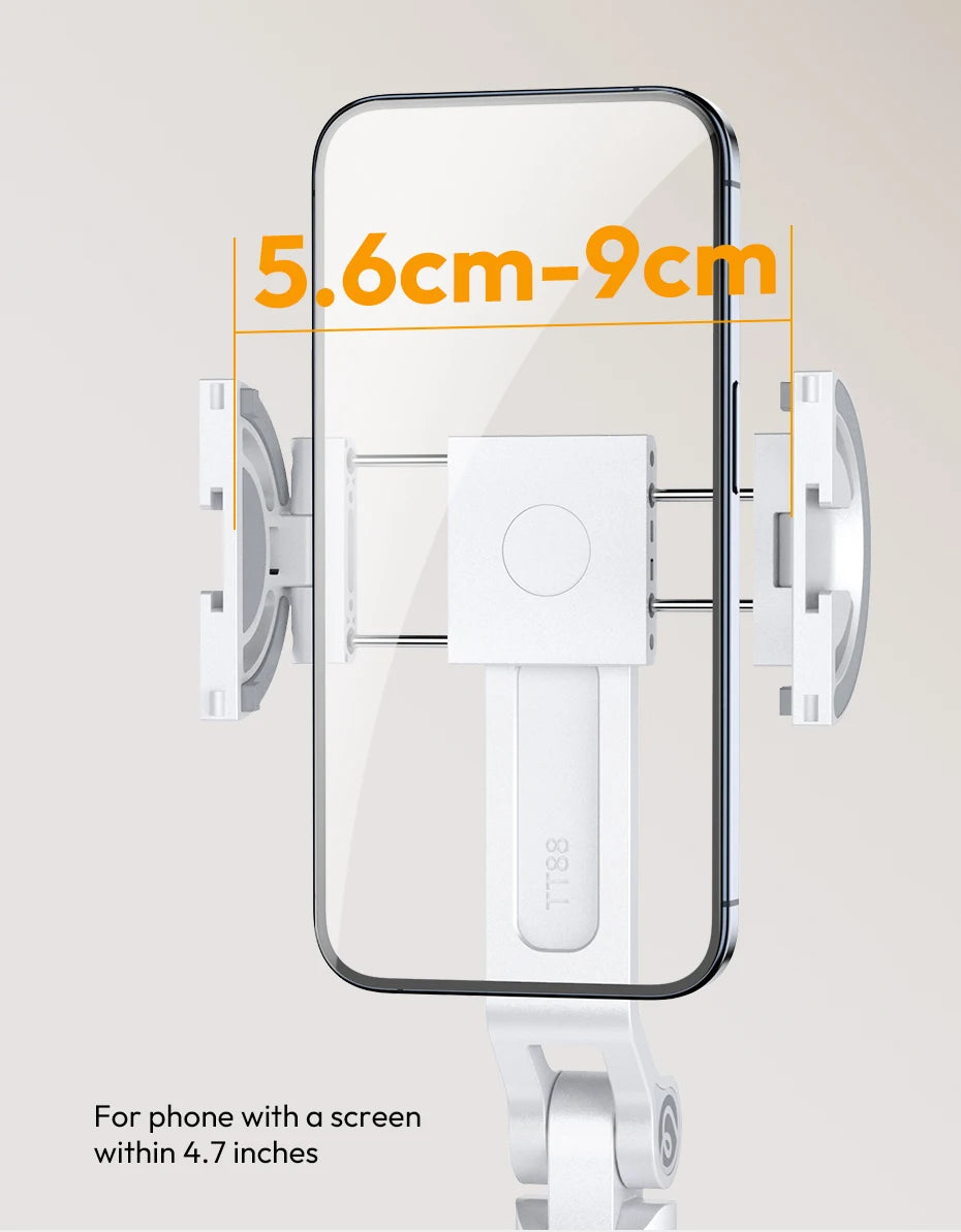 Ulanzi TT88 1.44M Overhead Selfie Stick Tripod – Magnetic Clamp, Wireless Remote, for Vlog & Live