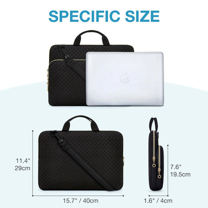BAGSMART Laptop Handbag & Sleeve 13.3"–15.6" — Shoulder Briefcase for Women, MacBook Air/Pro