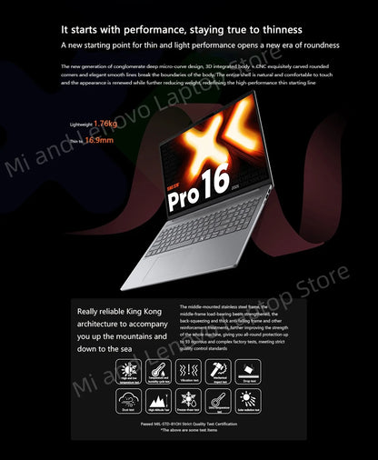 Lenovo Xiaoxin Pro16 2025 – AMD AI 7 H 350, 32GB DDR5, 1TB SSD, 16" 2.8K OLED 120Hz, Wi-Fi 7