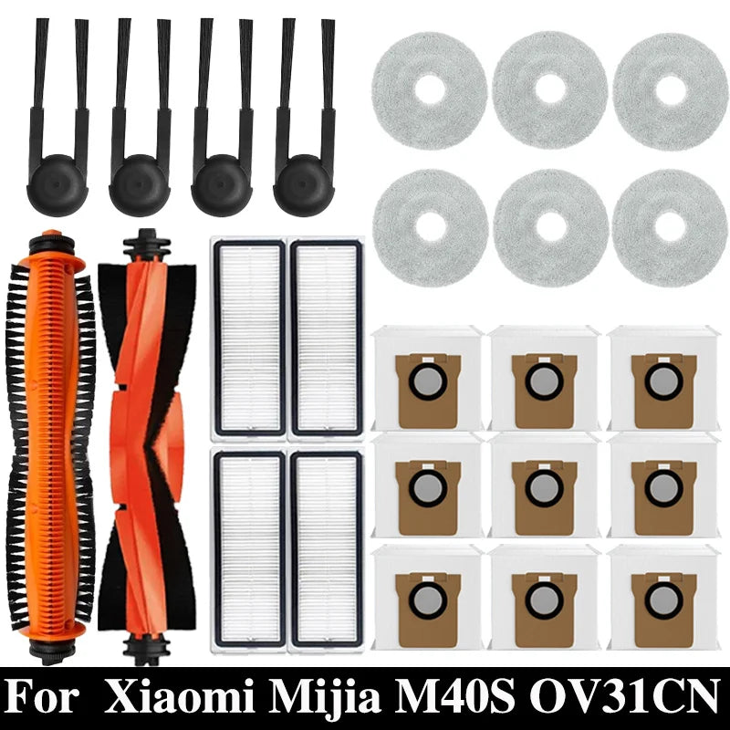 Xiaomi Mijia M40S / OV31CN Robot Vacuum Spare Parts – Brush, Filter, Mop & Dust Bag