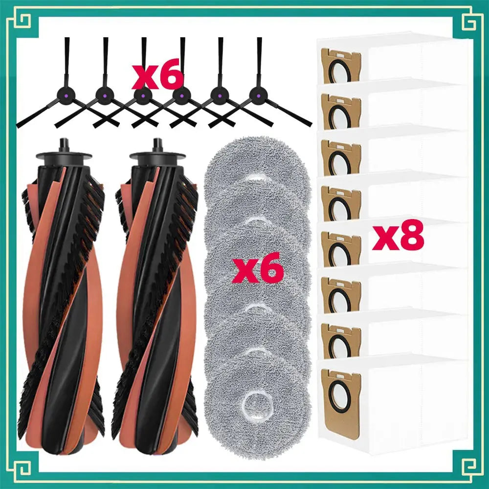 JONR P20 PRO / T5 Pro Robot Vacuum Replacement Parts | Main Brush, Side Brush, HEPA Filter, Mop Cloth