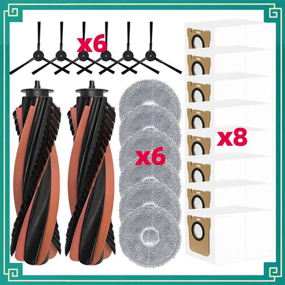 JONR P20 PRO / T5 Pro Robot Vacuum Replacement Parts | Main Brush, Side Brush, HEPA Filter, Mop Cloth
