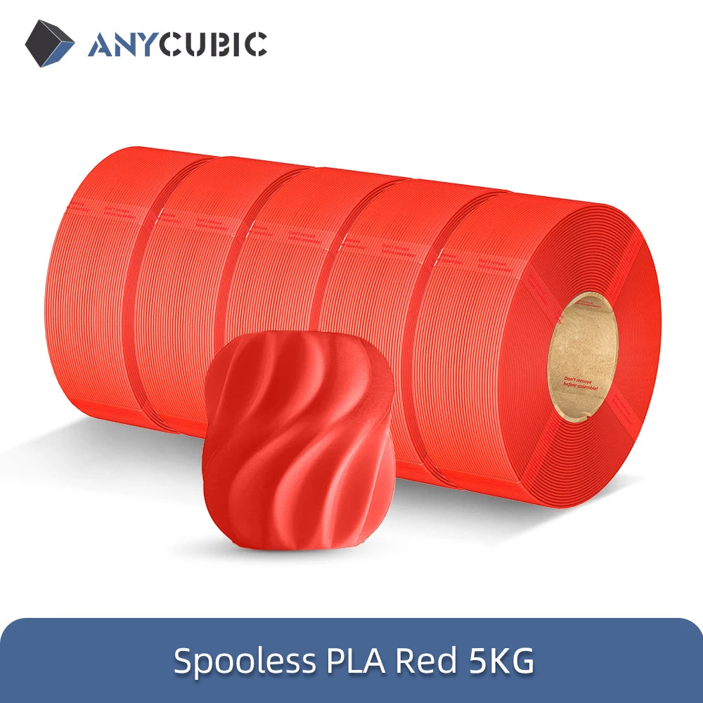 ANYCUBIC 10KG Spooless PLA Filament 1.75mm – Refill for Kobra 3 & S1C