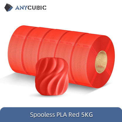 ANYCUBIC 10KG Spooless PLA Filament 1.75mm – Refill for Kobra 3 & S1C