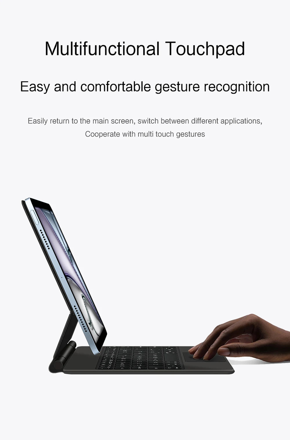 Backlit Magic Keyboard Case for iPad Air 11" M2/M3/M4 2024-2026 – Multi-touch, Smart Folio