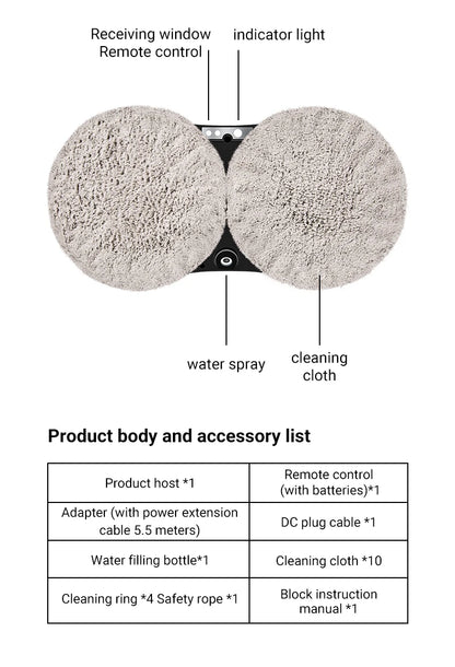 DIVEDEER Intelligent Window Cleaner – Automatic Water Spray, Anti-Fall Magnetic Glass Cleaner