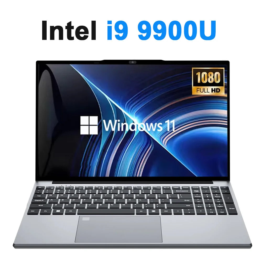 15.6" Laptop – Intel i9, 16GB RAM, 1TB SSD, 4K HD, Windows 11 Pro, Portable Notebook