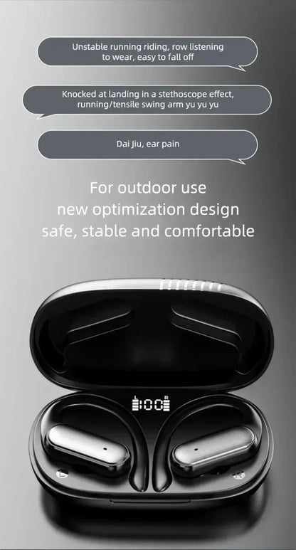 A520 Wireless Bluetooth 5.3 Ear Hook Headset – HIFI Stereo, Microphone, Running & Gaming