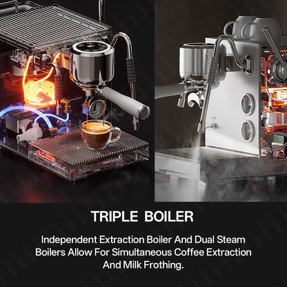 CAFOVO E120 Semi-Automatic Espresso Machine | 20 Bar | Steam Wand | EU 220V