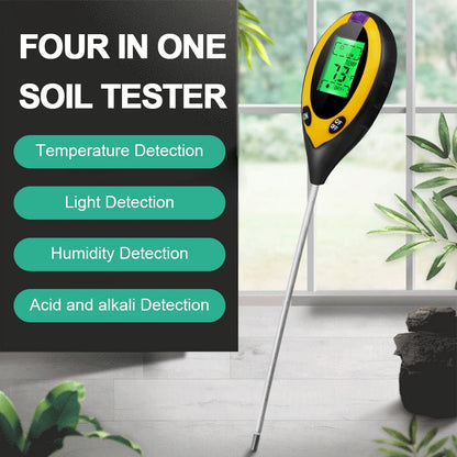 Wireless Smart Soil Tester – LCD Temperature & Humidity Monitor for Garden