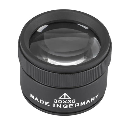 30X 36mm Magnifying Glass Loupe – K9 Optical Lens for Jewelry, Coins & Stamps