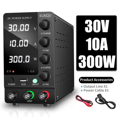 KUAIQU Adjustable DC Lab Bench Power Supply (30V–120V)