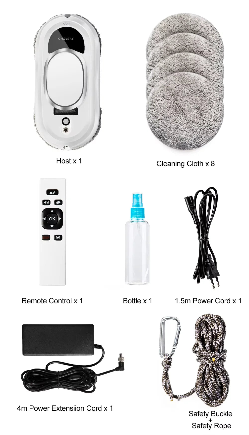 CHOVERY Robot Window Cleaner – Smart Home Glass Cleaning Robot with Remote Control