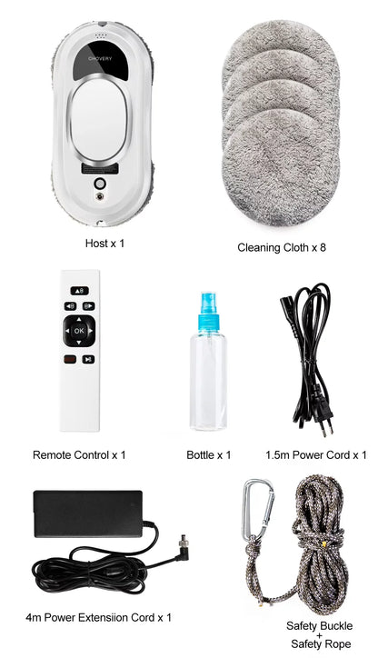 CHOVERY Robot Window Cleaner – Smart Home Glass Cleaning Robot with Remote Control