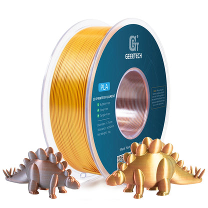 Geeetech Tri-Color Silk PLA Filament 1.75mm – 1KG Spool, Vacuum Packed