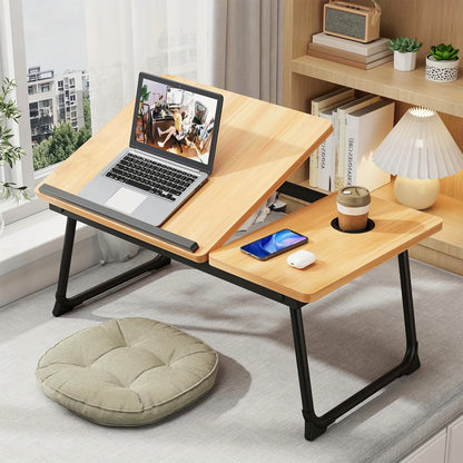 Foldable Laptop & Dining Tray Table – Adjustable Bed & Sofa Notebook Stand