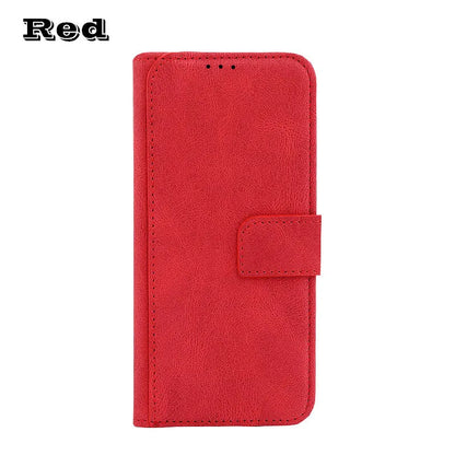 Blackview BV9200 wallet case with stand by R.E.D. Shopping features a black leather design, phone holster, and built-in stand.